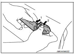 Nissan Maxima. FRONT DOOR LOCK : Removal and Installation