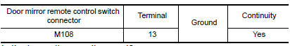 Nissan Maxima. CHECK DOOR MIRROR REMOTE CONTROL SWITCH GROUND CIRCUIT