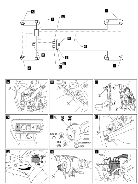 Nissan Maxima. Component Parts Location