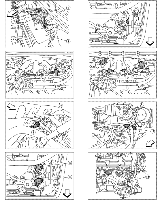 Nissan Maxima. Component Parts Location