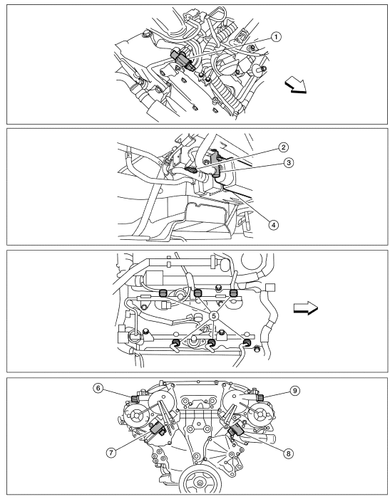 Nissan Maxima. Component Parts Location