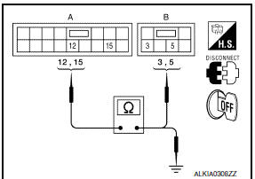 Nissan Maxima. CHECK HARNESS CONTINUITY 3