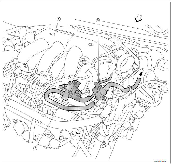 Nissan Maxima. EVAPORATIVE EMISSION LINE DRAWING