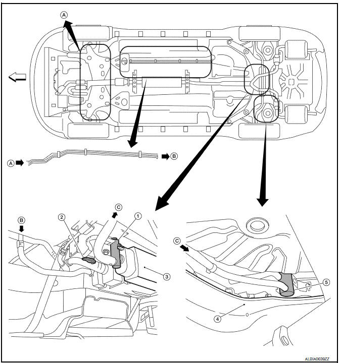 Nissan Maxima. EVAPORATIVE EMISSION LINE DRAWING