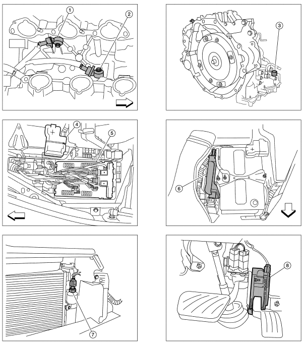 Nissan Maxima. Component Parts Location