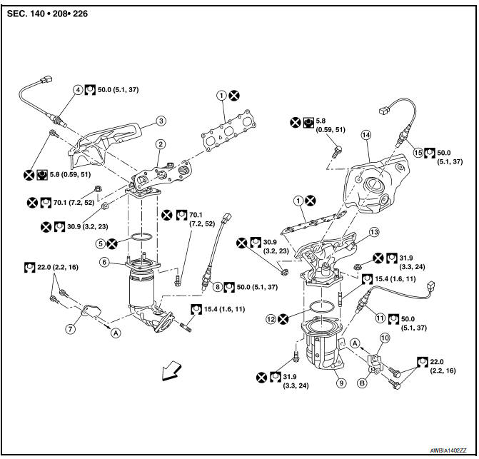 Nissan Maxima. Exploded View