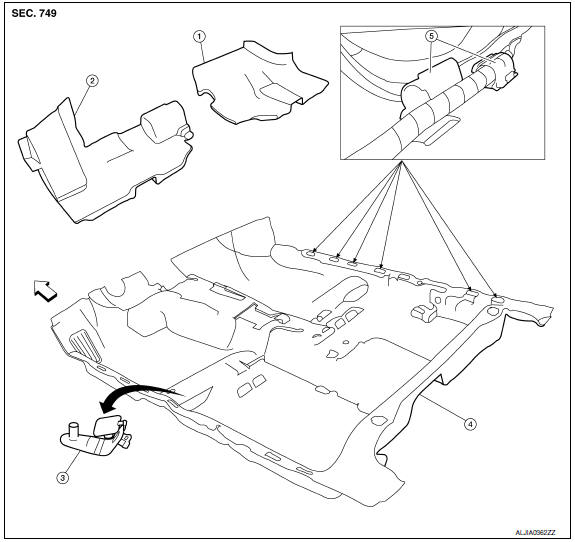 Nissan Maxima. FLOOR TRIM