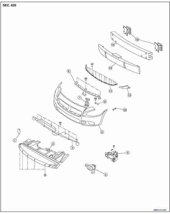 Nissan Maxima. Exploded View