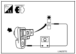 Nissan Maxima. CHECK FRONT DOOR SWITCH LH