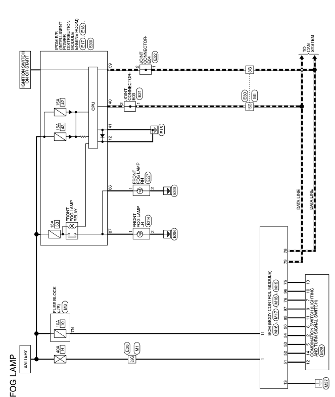 Nissan Maxima. RONT FOG LAMP SYSTEM