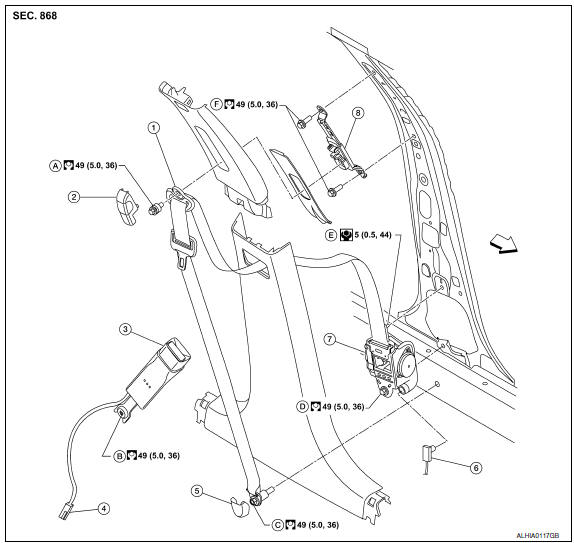 Nissan Maxima. Exploded View