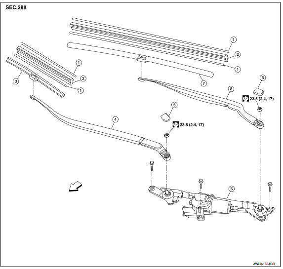 Nissan Maxima. FRONT WIPER