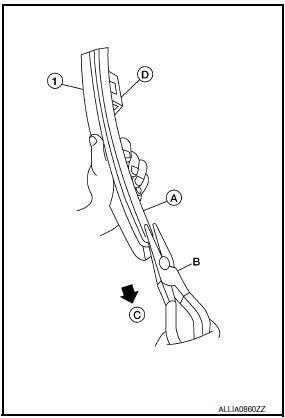 Nissan Maxima. FRONT WIPER BLADE REFILL