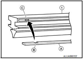 Nissan Maxima. FRONT WIPER BLADE REFILL