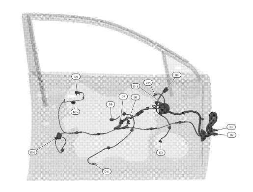 Nissan Maxima. FRONT DOOR LH HARNESS