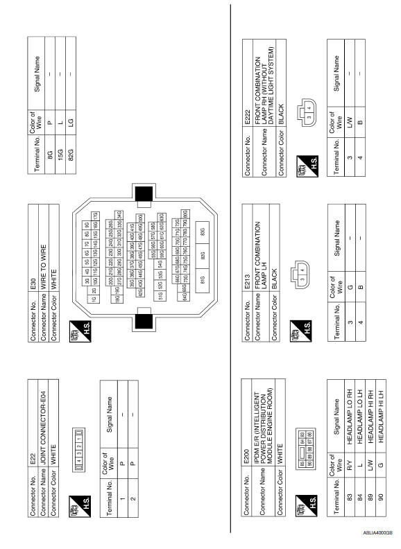 Nissan Maxima Service and Repair Manual - Headlamp - Wiring diagram