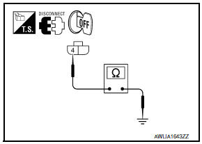 Nissan Maxima. CHECK FRONT COMBINATION LAMP (HI) GROUND CIRCUIT