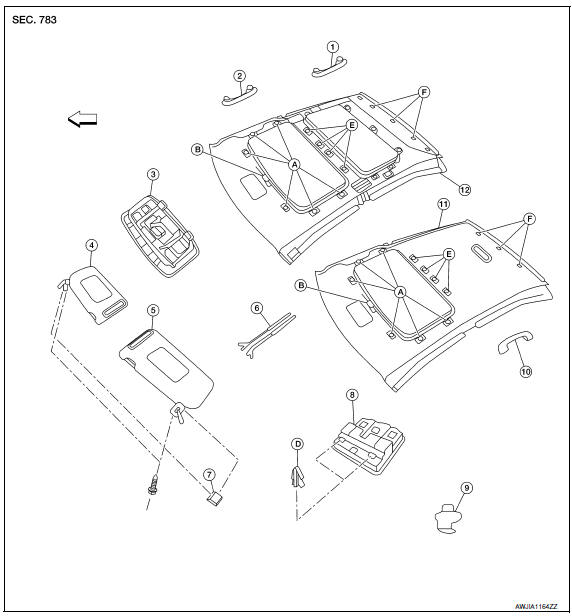 Nissan Maxima. Exploded View