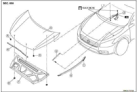 Nissan Maxima. Exploded View