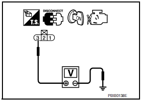 Nissan Maxima. CHECK IGNITION COIL POWER SUPPLY CIRCUIT-V