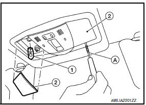 Nissan Maxima. FRONT ROOM/MAP LAMP ASSEMBLY