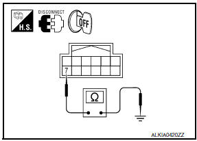 Nissan Maxima. CHECK KEY SLOT GROUND CIRCUIT