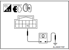 Nissan Maxima. CHECK LIFTING SENSOR (FRONT) GROUND