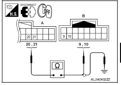 Nissan Maxima. CHECK DOOR MIRROR LH SENSOR CIRCUIT 2