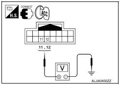 Nissan Maxima. CHECK DOOR MIRROR RH SENSOR SIGNAL