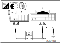 Nissan Maxima. CHECK DOOR MIRROR RH SENSOR CIRCUIT 2