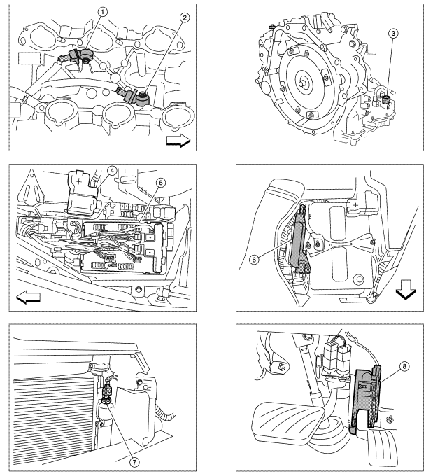 Nissan Maxima. Component Parts Location