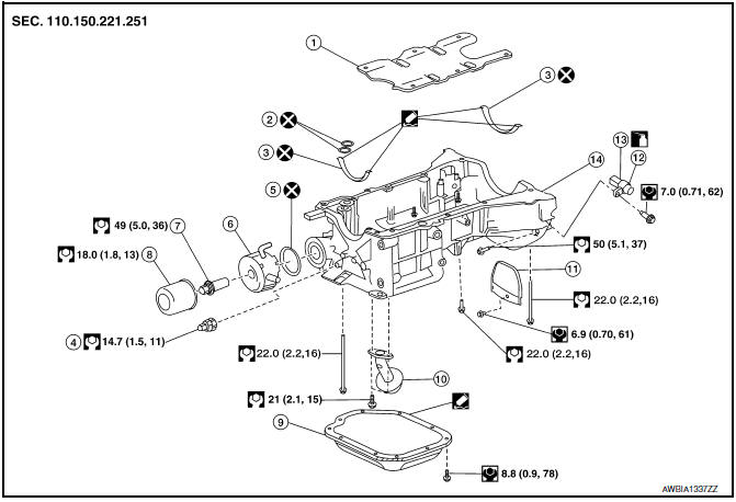 Nissan Maxima. Exploded View