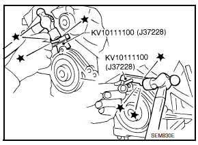 Nissan Maxima. Removal and Installation of Rear Oil Seal