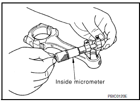 Nissan Maxima. CONNECTING ROD BUSHING OIL CLEARANCE (SMALL END)