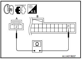 Nissan Maxima. CHECK OPTICAL SENSOR SIGNAL FOR OPEN CIRCUIT