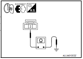 Nissan Maxima. CHECK OPTICAL SENSOR SIGNAL FOR SHORT CIRCUIT