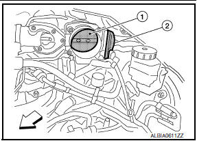 Nissan Maxima. CHECK ELECTRIC THROTTLE CONTROL ACTUATOR VISUALLY