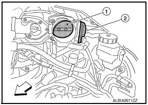 Nissan Maxima. CHECK ELECTRIC THROTTLE CONTROL ACTUATOR VISUALLY