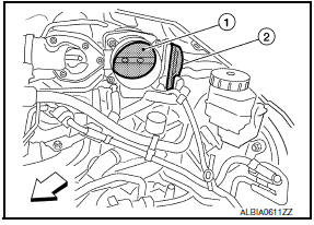 Nissan Maxima. CHECK ELECTRIC THROTTLE CONTROL ACTUATOR VISUALLY