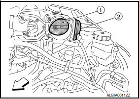 Nissan Maxima. CHECK ELECTRIC THROTTLE CONTROL ACTUATOR VISUALLY