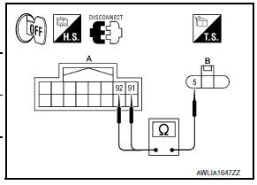 Nissan Maxima. CHECK PARKING LAMP CIRCUIT (OPEN)