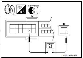 Nissan Maxima. CHECK PARKING LAMP CIRCUIT (OPEN)