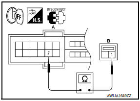 Nissan Maxima. CHECK PARKING LAMP CIRCUIT (OPEN)