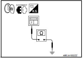 Nissan Maxima. CHECK PARKING LAMP GROUND CIRCUIT