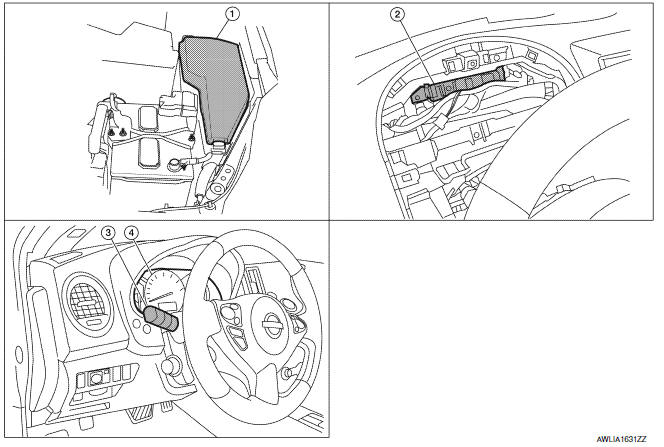 Nissan Maxima. Component Parts Location