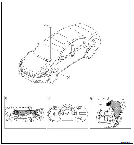 Nissan Maxima. Component Parts Location