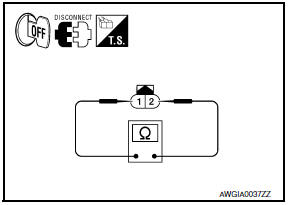 Nissan Maxima. POWER STEERING SOLENOID VALVE RESISTANCE CHECK