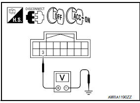 Nissan Maxima. CHECK A/C AND AV SWITCH ASSEMBLY POWER SUPPLY