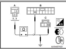 Nissan Maxima. CHECK HARNESS CONTINUITY