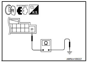 Nissan Maxima. GROUND CIRCUIT CHECK